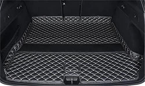 Bandeja Maletero para Peugeot 5008 2017-2020 7 Asientos Alfombrilla Inferior De Cuero Personalizado Alfombrillas Maletero Trasera Bandeja Alfombra Barro Alfombrillas Maletero Coche (Color : Black bei