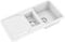 Liquida ELGS15WH 1.5 Bowl Comite Reversible Inset Gloss White Kitchen Sink