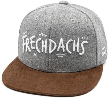 Hand und Feuer Snapback Cap Kinder Frechdachs Hellgrau Filz L