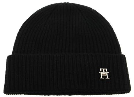 Tommy Hilfiger Damen Kaschmirmütze Cashmere CHIC Beanie schwarz (15) OneSize