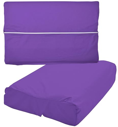 Nackenkissen Bezug 40x60 cm Lila Gesundheitskissen Überzug | Baumwolle Gesundheitskissen Vollschutzbezug mit Reißverschluss, Überzug für Nackenstützkissen, Universalbezug, Kissenhülle