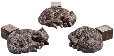 DuBom 3Pcs/Set Mini Animal Shape Resin Dog Rabbit Tortoise Shaped Decorative Plant Risers for Pots, Pot Feet for Planter Pots,Decorative Feet for Planters Resin Plant Planter Foot (CAT)