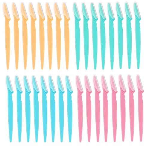 32 Stück Augenbrauenrasierer, Tragbare Peeling Eyebrow Shaper | Gesichtshaarentferner Gesichtsrasierer Frauen, Beauty Eyebrow Shaper Razors für Gesichts Körperaugenbrauen Damen