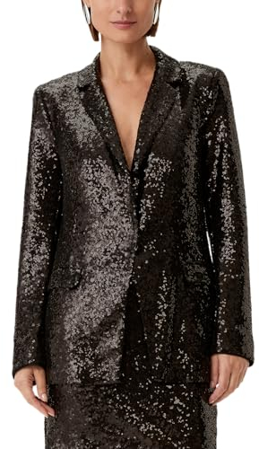 comma Longblazer mit Pailletten schwarz 32