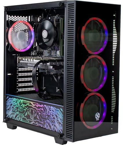 XUM Titan Gaming PC: Intel Core i5-10400F, GTX 1650 4GB, 32GB DDR4 RAM, 500GB NVMe SSD, 1TB HDD, 500W PSU, aRGB, WiFi, Windows 11