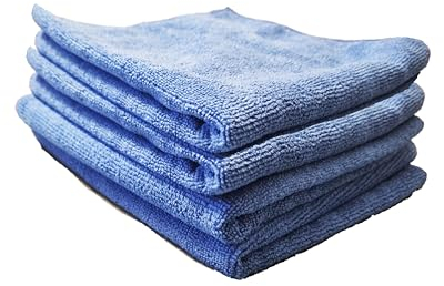 Paño Microfibra,bayeta, Limpieza hogar, Lavado Coche,4 Unidades,tamaño 40 x 40 cm. (Azul)
