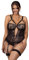ohyeahlady Grande Taille Lingerie Femme Dentelle Sexy Ensemble Body porte jarretelles Complet Bodysuit Teddy Guepiere Porte Jartelle Ensemble Curvy Tenue Hot Ronde Sous-vêtements Féminins(Noir,XL-XXL