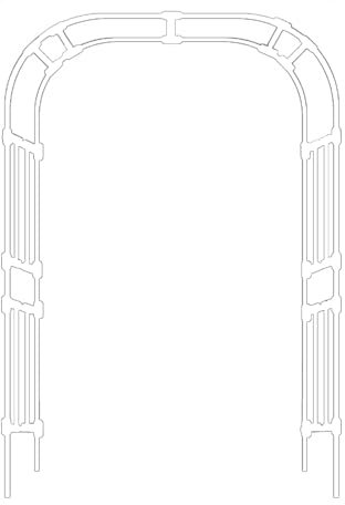 Sturdy Garden Arch Arbor Lattice, 120x240cm 240x240cm 320x240cm, Metal Rose Archway Trellis, Outdoor Wedding Arbour Pergola Support Stand For Climbing Plant, Anniversaries, Swing Stand (Color : White