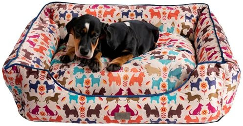 bo&flash Kuscheliges Hundebett Austin Marielle - M - Hundesofa für Kleine & Große Hunde - Design Waschbar - Gelenkschonend Mit Anti-Rutsch-Beschichtung