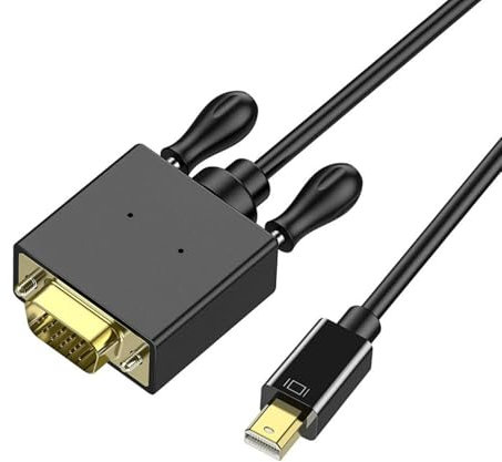 RIKYJIC Mini DP auf VGA Adapterkabel, 1080P HD Konverter für MacBok, Ultrabook - 1,8 Meter