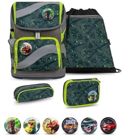 Belmil 405-51 Schulranzen Set 4 - teilig (Green Splash 2025)