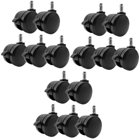 GLEAVI 3sets Desk Chair Wheels Replacement Casters for Office Chairs Easy to Install 5pcs*3