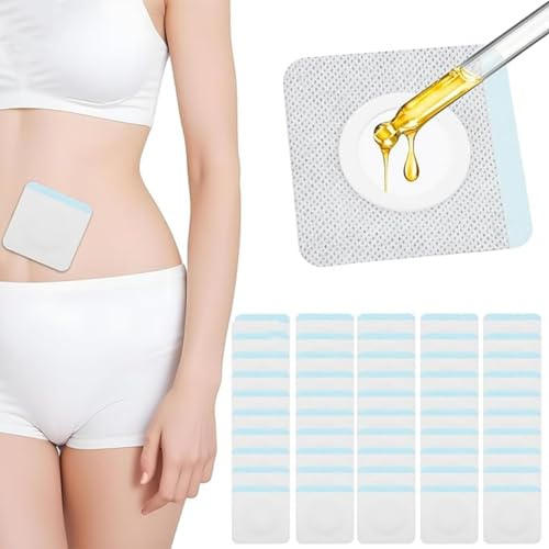 ZMShenMa 30 Pcs of Breathable Adhesive Patches, Plasters, Empty Patches, Acupoint Fixation Patches, Navel Patches, Empty Patches,7 * 7 Inner Diameter of 3CM.