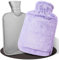 HAOCEE Wärmflasche mit Bezug, 2L Wärmeflasche Groß Flauschig,Wärmflaschen mit Känguru-Tasche,Auslaufsicher und Getestet, Wärmflasche lange warm, Bettflasche(violett)