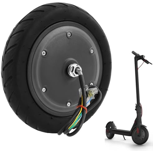 36V 350W Scooter Motor mit Gummiluftreifen kompatibel für Xiaomi 1S M365 Pro, Pro 2,Mi3 Elektroscooter,Bürstenloser Radmotor,8,5 Zoll E Scooter Luftreifen Ersatzreifen