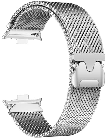 kongsou Milanese Loop Band für Redmi Watch 5 4 Armband für Mi Band 9pro/8pro Armband Ersatz Metallband Zubehör(Silver,Watch 5 4)