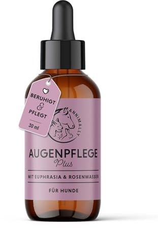 Annimally Augenpflege Plus - Natürlicher Augenreiniger für Hunde & Katzen, mit Euphrasia & Rosenwasser, 30 ml