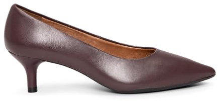 miMaO Zapatos de Vestir con tacón Kitten en Piel Burdeos, EU 35