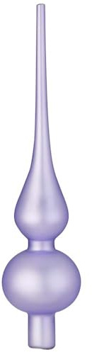 Inge Glas Christbaumspitze 26cm | Weihnachtsbaumspitze aus Glas | Hochwertige Spitze für den Weihnachtsbaum Weihnachten (Flieder)