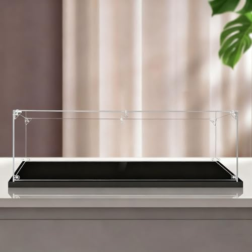 ELZEM Vitrine en Acrylique Compatible avec Le Modèle Réduit de Voiture de Course LG 42141 F1 - Vitrine Anti-Poussière pour Modèles Réduits et Objets de Collection 3MM,70 x 35 x 15CM
