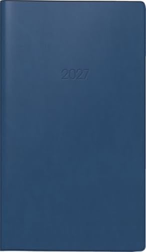 BRUNNEN Taschenkalender Mod. 750 2027 | A6, Kunststoff, blau