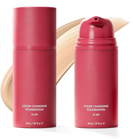 Perfect Teint Foundation, 2026neu Foundation Korean, Farbwechsel Langanhaltende mit hoher Deckkraft, Feuchtigkeitsspendend und Aufhellend, für alle Hauttypen (1pcs)