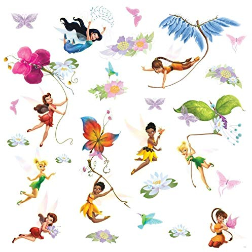 RoomMates RM - DISNEY Feen Wandtattoo, PVC, bunt, 29 x 13 x 2.5 cm