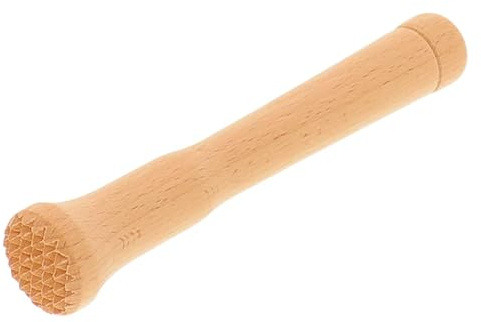 Hofmeister Holzwaren Cocktail-Stößel aus Holz für Caipirinha & alle Drinks, 15 cm, Barstößel für kleine Gläser, zerstößt Limetten & Eiswürfel Dank rauer Unterseite, Keine Kratzer im Glas, Made in EU