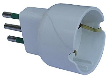 Adaptateur schuko fiche 2P + T 10 a-presa schuko 2P + T 16 A