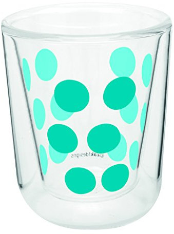 Zak Designs 1783-4715 Dot Dot Doppelwand Glas 7,5 cl, Blau