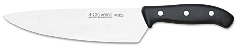 3 Claveles - Cuchillo Cocinero, Pulido Mate, Acero Inoxidable, línea DOMVS - (20cm - 8)