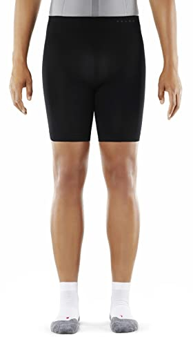 FALKE Herren Baselayer-Hose Warm Short M TI Funktionsgarn Schnelltrocknend 1 Stück, Schwarz (Black 3000), XL