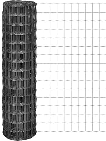 vidaXL Clôture Barrière de Jardin Euro 10x1,5 m Maille Acier Clôture de jardin