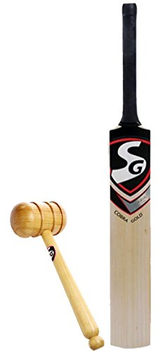SG Cobra Gold (Volle Größe) Kaschmir Willow Cricket Bat mit Holzhammer