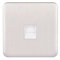 Schneider Electric Lisse Screwless Deco - Single Telephone Socket, Master, 240V GGBL7061WSS, Stainless Steel with White Insert
