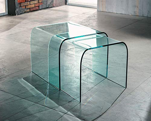 Imago Factory Duo | Couchtische aus Glas für das Wohnzimmer, Moderne Sofatische, Wohnzimmermöbel aus Glas, Sofatische Made in Italy, Modernes Design, Coffee Tables