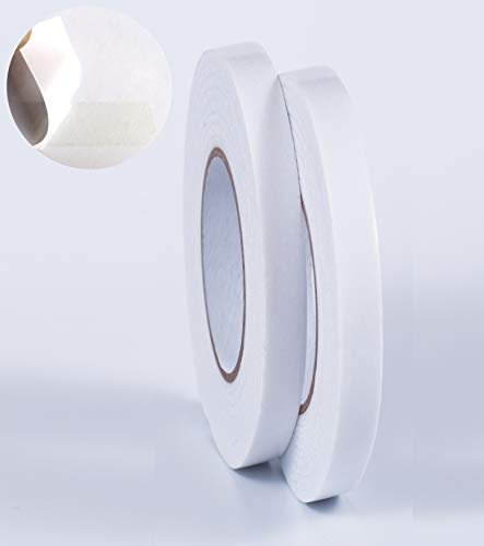 6 Rollen Doppelseitiges Klebeband transparent strong extra dünn 15 mm x 10 Meter Montageband Teppichklebeband Verlegeband