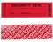 TamperSeals Group - 100 Stück 100% Total-transfer Typ Manipulationssichere Sicherheits Garantie Void Etiketten/Aufkleber/Sicherheitssiegel (Rot, 25 x 85 mm, Seriennummern)