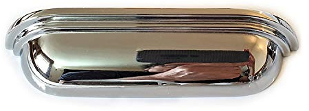 Sets of 6 Cup Handles for Kitchen cabinets & Bedroom Furniture, Cupboard Drawer & Door Polished Chrome Fittings by FFF - cc Size 96mm (96mm Between fixings)