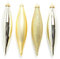 HEITMANN DECO Ornament Olive - Behang Set aus Glas - 4 teilig - Christbaumschmuck - Champagner - Gold - Weihnachtsdeko, 14cm