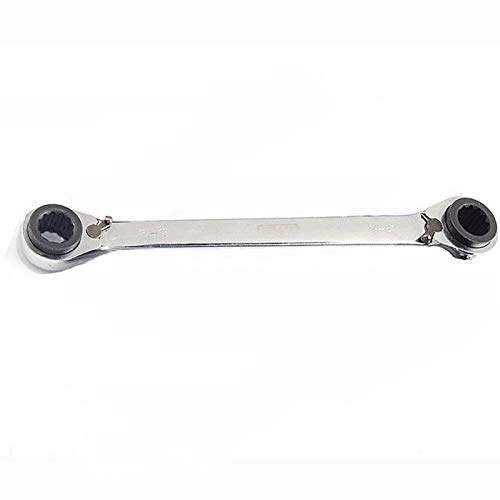 SUPERTOOL Combination Spanner 4 in 1 Double End Spanner Double Ring Ratchet Spanners Metric for Repairing (16MM*17MM & 18MM*19MM)