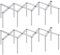 QH-Shop Ausziehbare Topfdeckelhalter aus Edelstahl, 2 Stücke Mehrzweck-Steamer Rack Spareribs-Halter Teleskoplagerregal Wandmontage für Küchenwerkzeuge und Grill