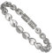 Bracelet de cheville magnétique en titane avec aimant pour femme Argenté, Titane