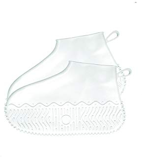 Kaps Coperture Antipioggia Riutilizzabili per Scarpe Casual e Sneakers | Protezioni Antiscivolo in Gomma Siliconica per Scarpe per Bambini | (S: 30–33 EU | Bianco)