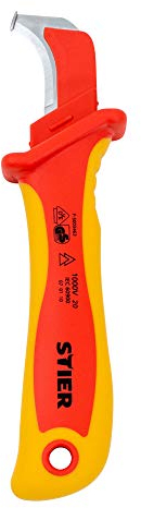 Couteau à dénuder STIER, 180 mm, testé VDE