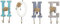 Set di 4 ganci appendiabiti appendiabiti stile vintage shabby chic appendiabiti appendiabiti da parete portachiavi gancio decorativo per la casa mediterranea