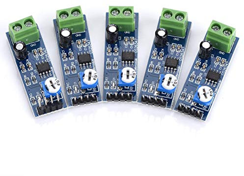 Power Amplifier Board, 5 pcs LM386 chip 200 Times Gain 5V-12V Audio Amplifier Module for Ek1236 L1P8