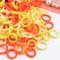 100 Stück Elastisch Haargummis Klein, Baby Haargummis, Soft Baumwolle Mini Haarband, Ohne Metall Haargummis, Pferdeschwanz Inhaber Perfekt für Kinder, Babys, kleine Mädchen, Gelb