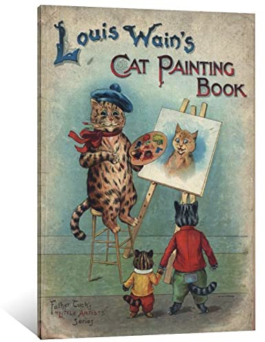 Louis Wain's Cat Malbuch von Louis Wain, Leinwand-Kunst, Poster und Wandkunst, Bilddruck, modernes Familien-Schlafzimmer, 60 x 90 cm