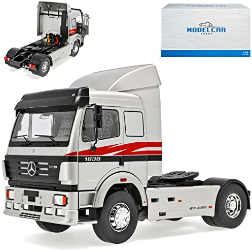 alles-meine.de GmbH Mercedes-B SK II Silber 1988-1998 LKW Truck 1/18 Model Car Group Modell Auto mit individiuellem Wunschkennzeichen